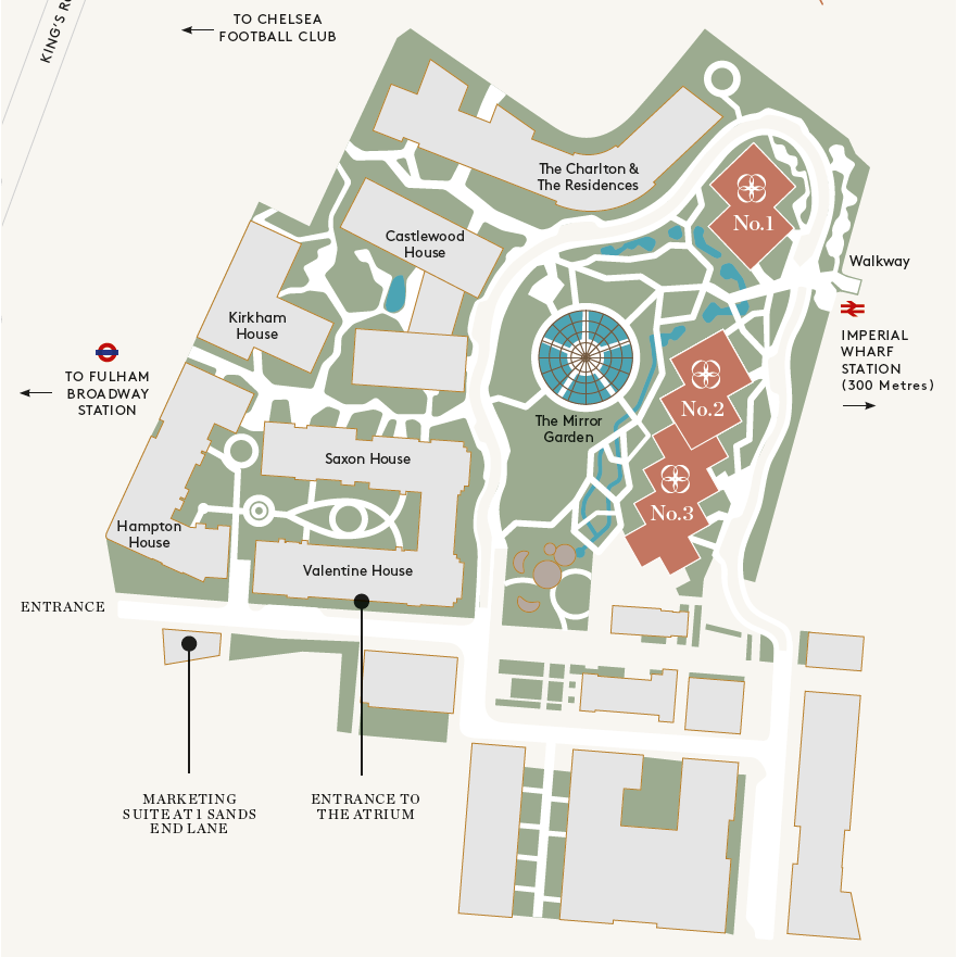 King's Road Park site map